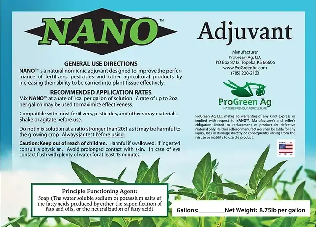 NANO surfactant field spray application context