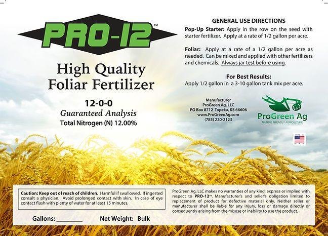 PRO-12 foliar fertilizer field application context