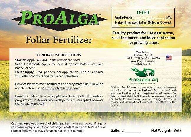 ProAlga biostimulant early-season crop context